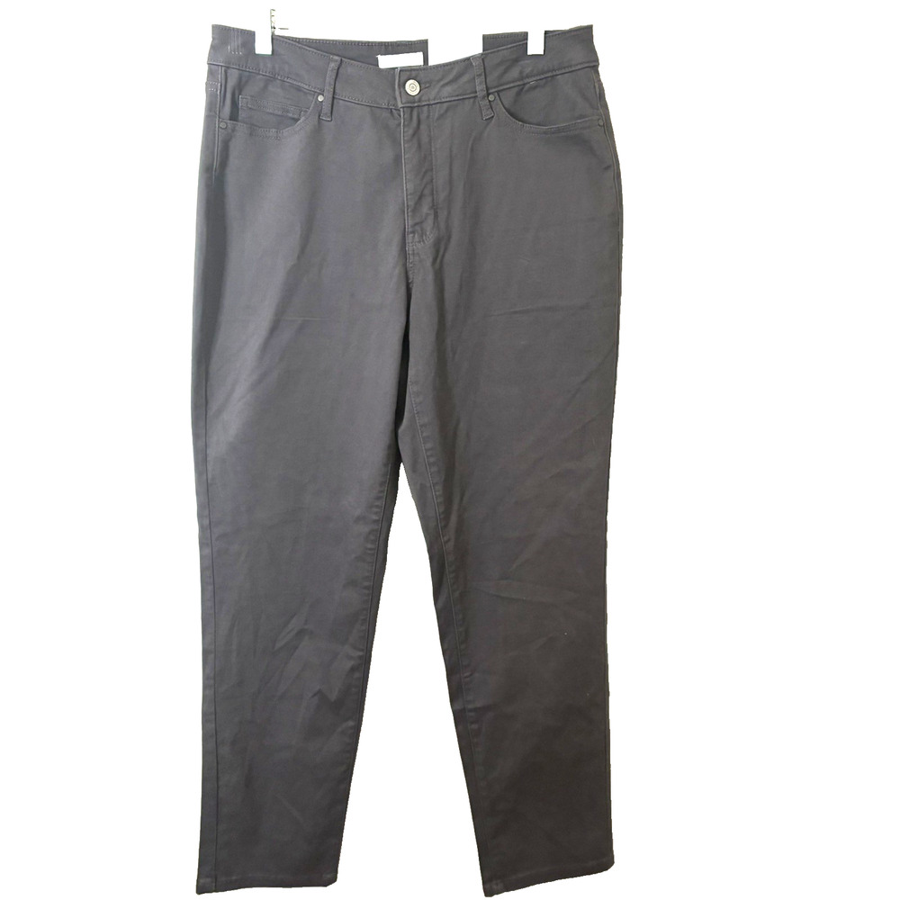 Croft & Barrow NWT Women’s Gray Capri Mid-Rise Pants w/Stretch Size 12